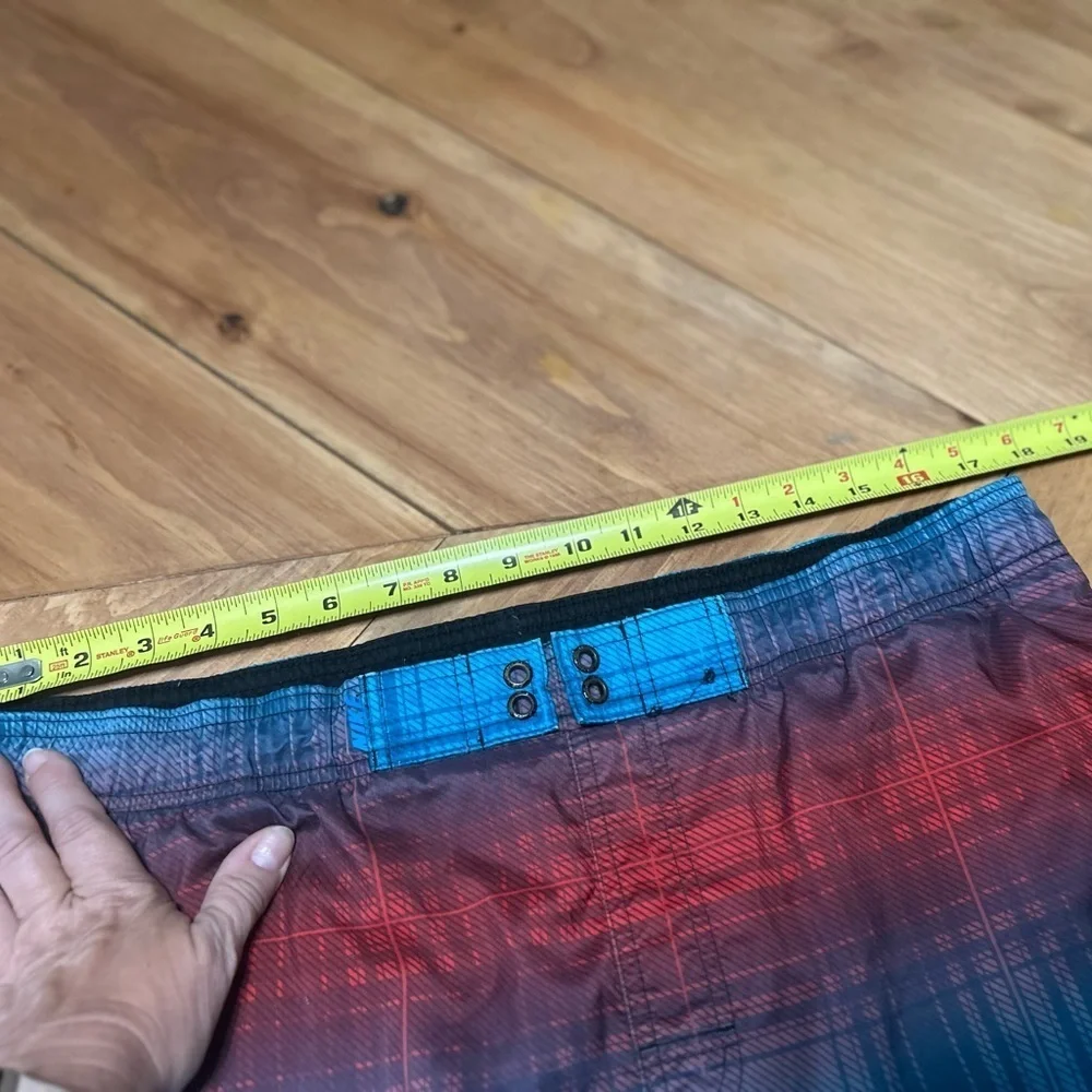 Nike Men's Gradient Blue and Red Board Shorts